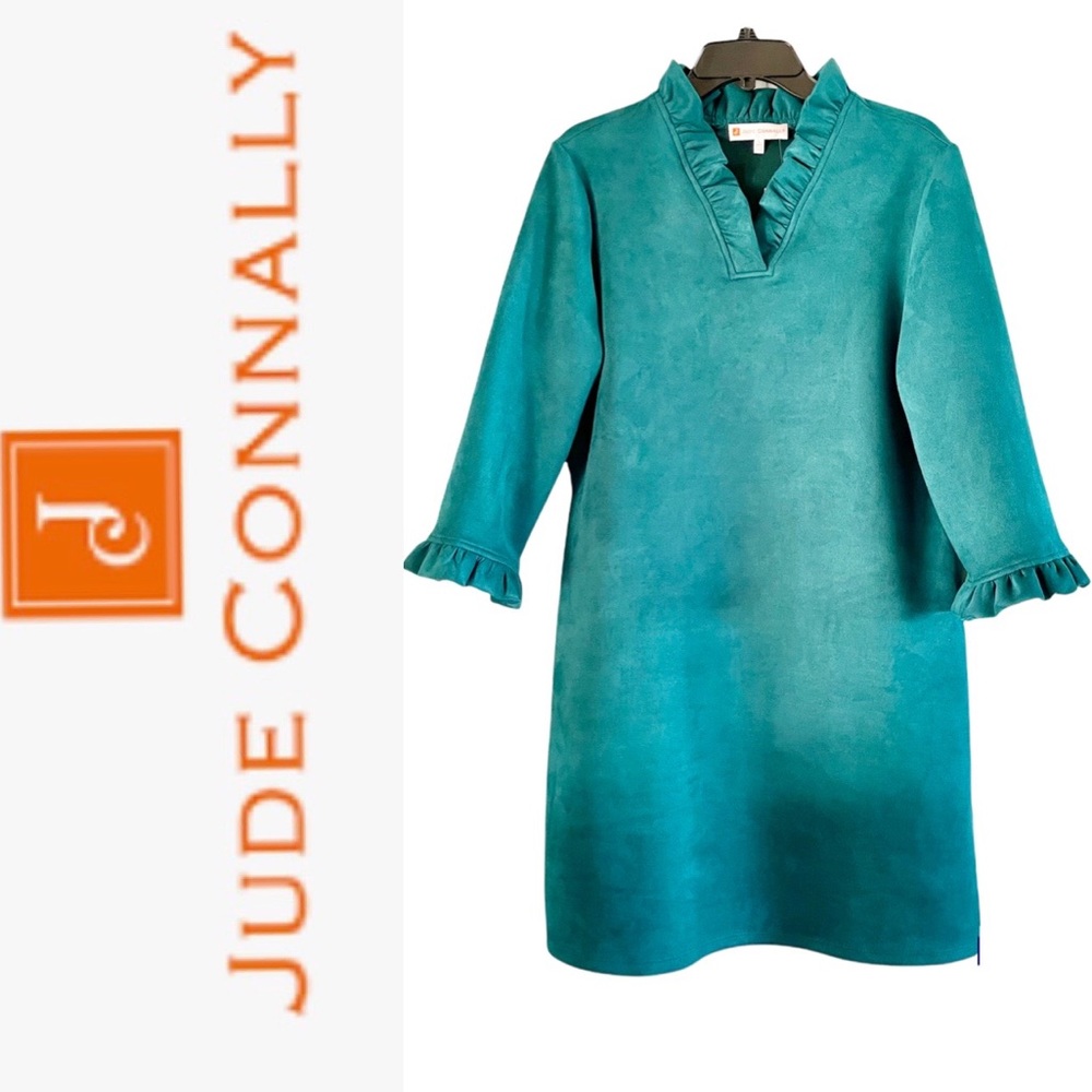 Jude Connally Aqua Long Sleeve Dress